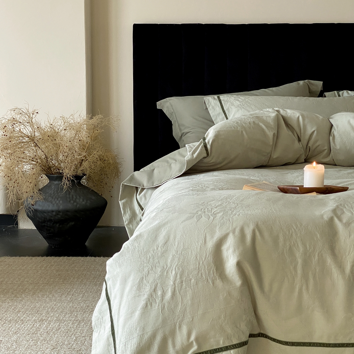 91家纺网 家纺一手货源 找家纺 玉宇阁家居 2025新款色织空气大提花磨毛四件套-工艺款 磨毛款-半藏