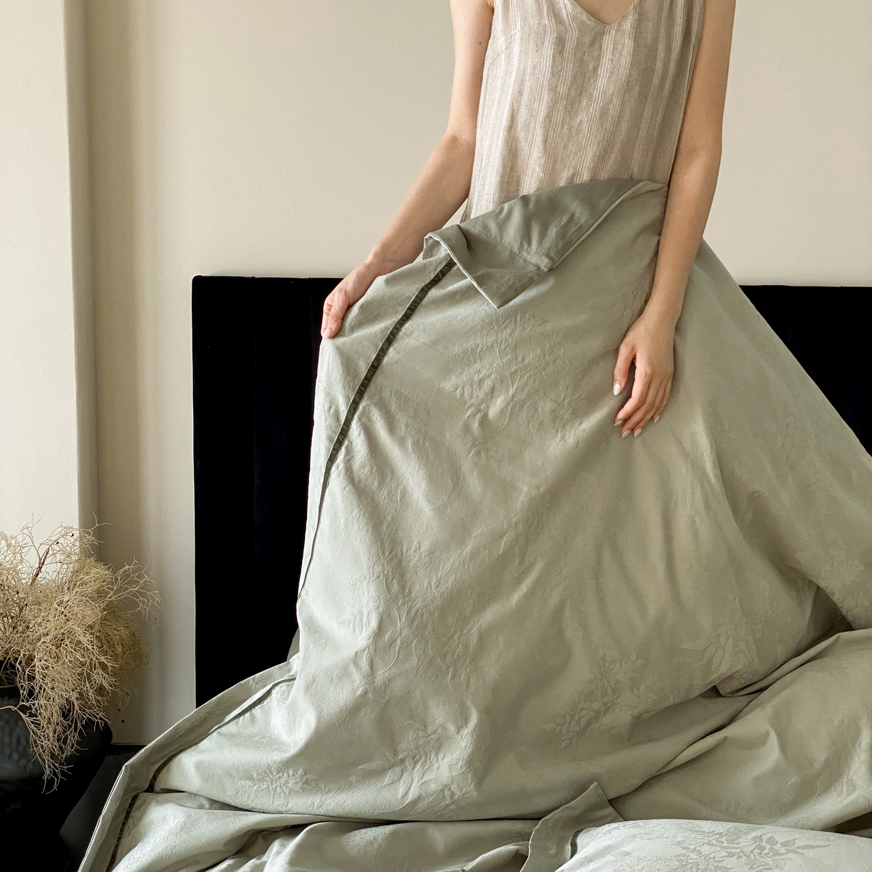 91家纺网 家纺一手货源 找家纺 玉宇阁家居 2025新款色织空气大提花磨毛四件套-工艺款 磨毛款-半藏