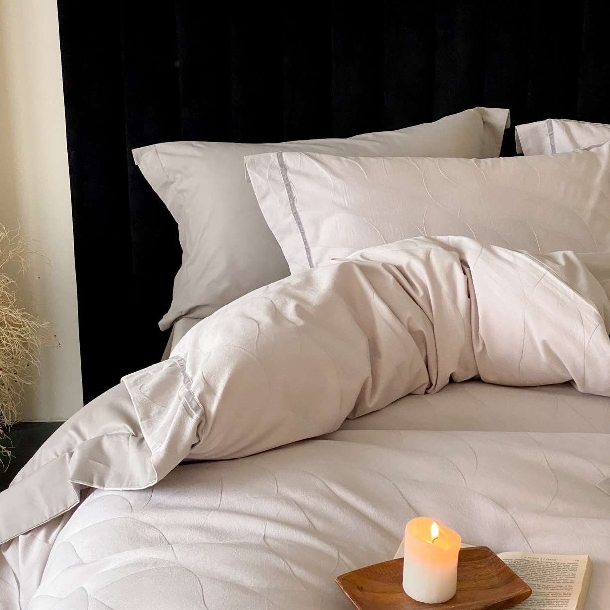 91家纺网 家纺一手货源 找家纺 玉宇阁家居 2025新款色织空气大提花磨毛四件套-工艺款 磨毛款-沉香乌木