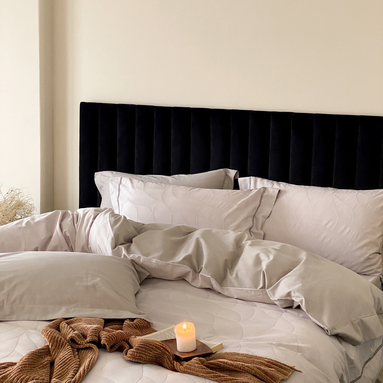 91家纺网 家纺一手货源 找家纺 玉宇阁家居 2025新款色织空气大提花磨毛四件套-工艺款 磨毛款-沉香乌木