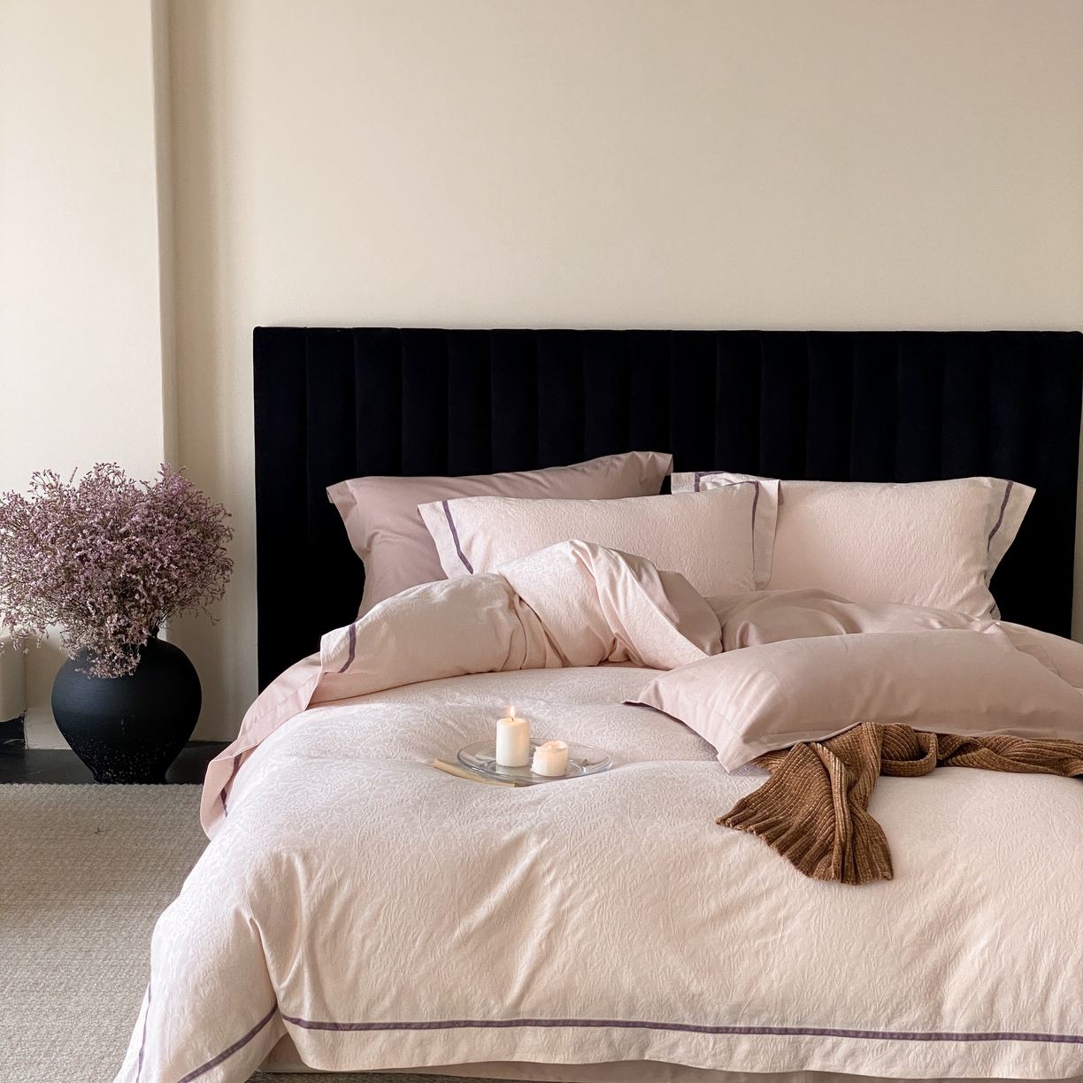 91家纺网 家纺一手货源 找家纺 玉宇阁家居 2025新款色织空气大提花磨毛四件套-工艺款 磨毛款-杜桑