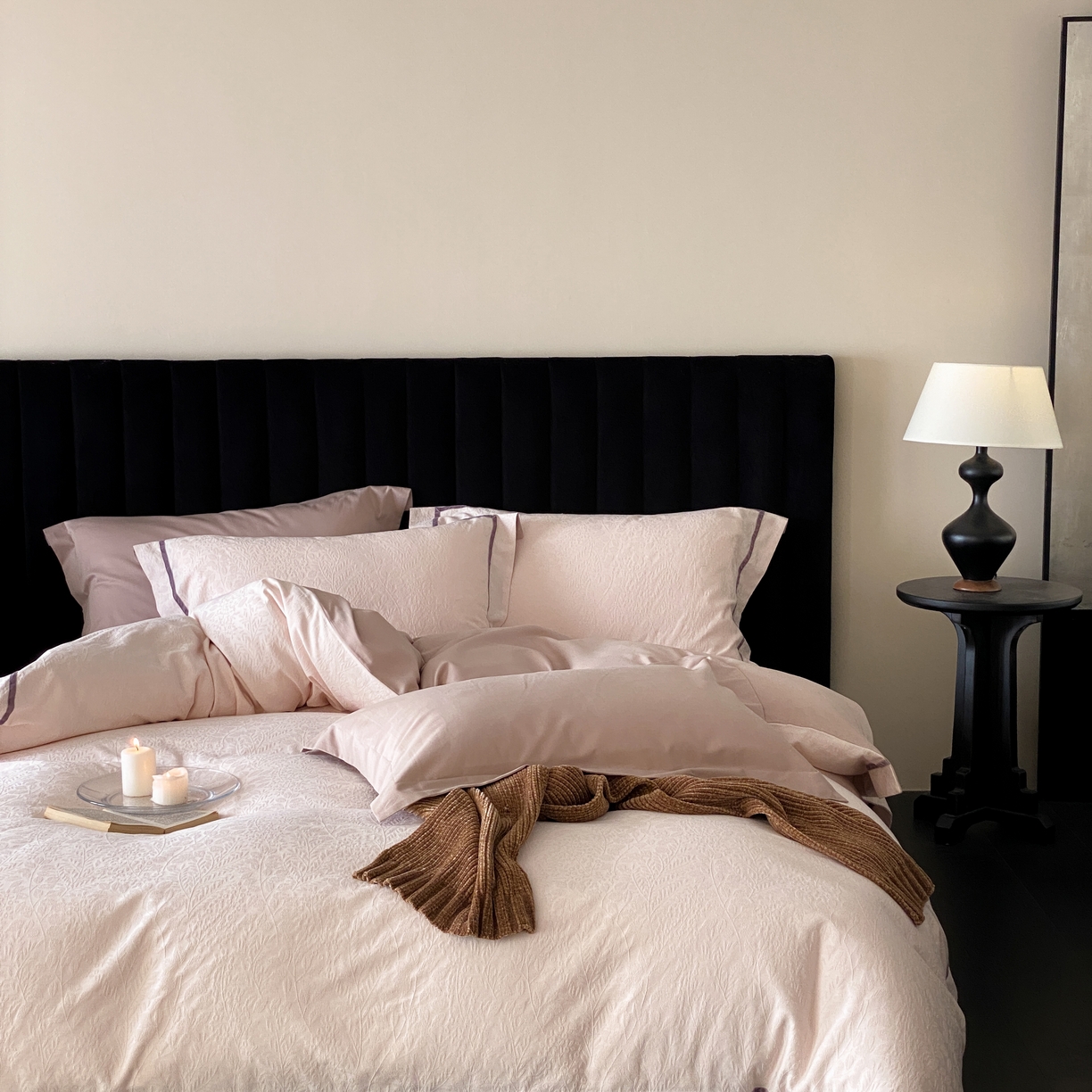 91家纺网 家纺一手货源 找家纺 玉宇阁家居 2025新款色织空气大提花磨毛四件套-工艺款 磨毛款-杜桑