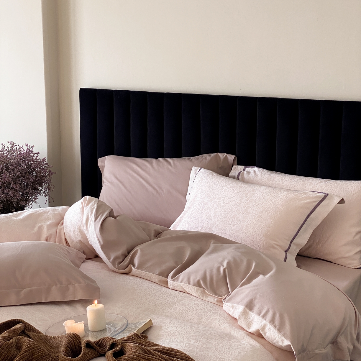 91家纺网 家纺一手货源 找家纺 玉宇阁家居 2025新款色织空气大提花磨毛四件套-工艺款 磨毛款-杜桑