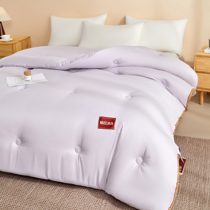 91家纺网 家纺一手货源 找家纺 玛德琳 2025新款良品元棉大豆被子被芯 槿紫