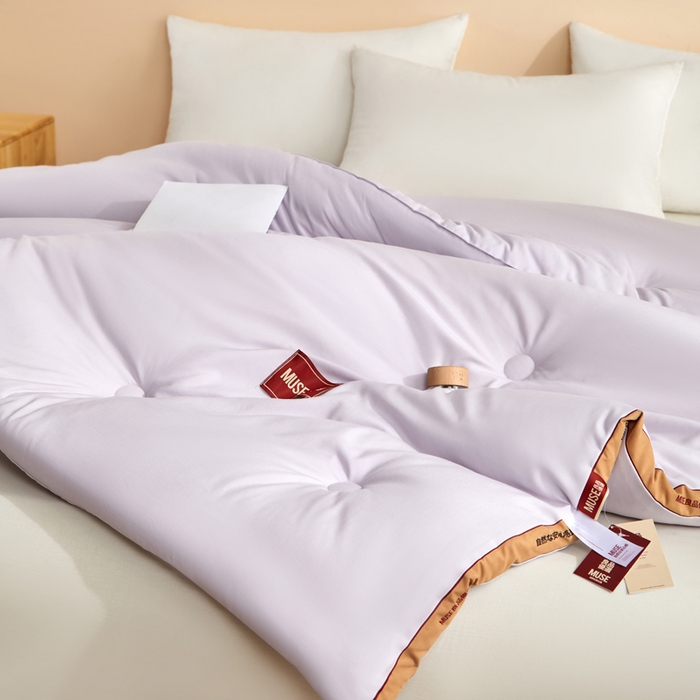 91家纺网 家纺一手货源 找家纺 玛德琳 2025新款良品元棉大豆被子被芯 槿紫