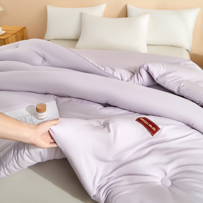 91家纺网 家纺一手货源 找家纺 玛德琳 2025新款良品元棉大豆被子被芯 槿紫