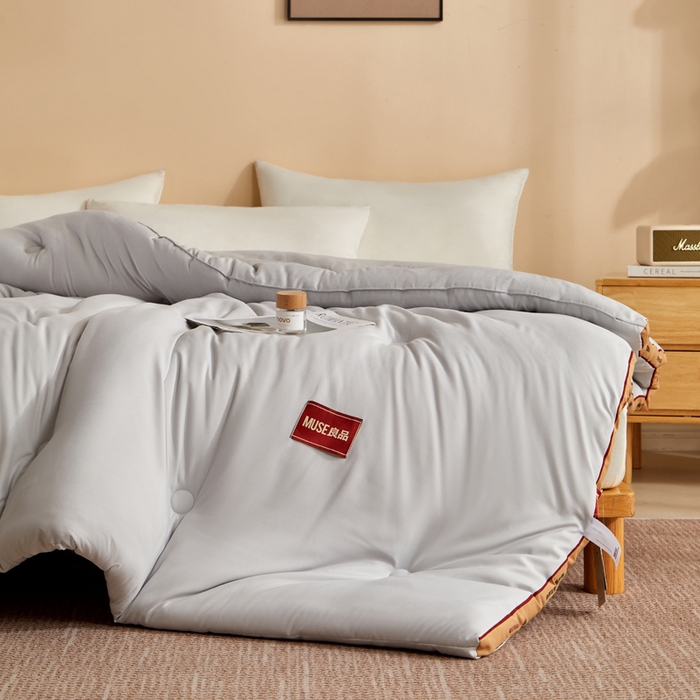 91家纺网 家纺一手货源 找家纺 玛德琳 2025新款良品元棉大豆被子被芯 星空灰