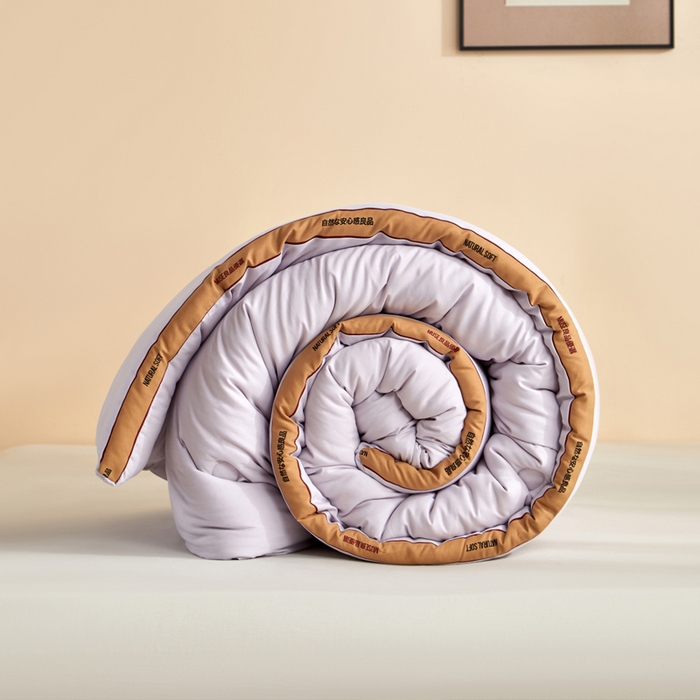 91家纺网 家纺一手货源 找家纺 玛德琳 2025新款良品元棉大豆被子被芯 槿紫