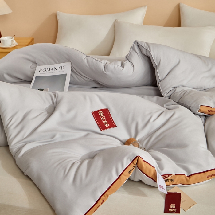 91家纺网 家纺一手货源 找家纺 玛德琳 2025新款良品元棉大豆被子被芯 星空灰