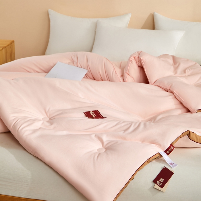 91家纺网 家纺一手货源 找家纺 玛德琳 2025新款良品元棉大豆被子被芯 玉粉