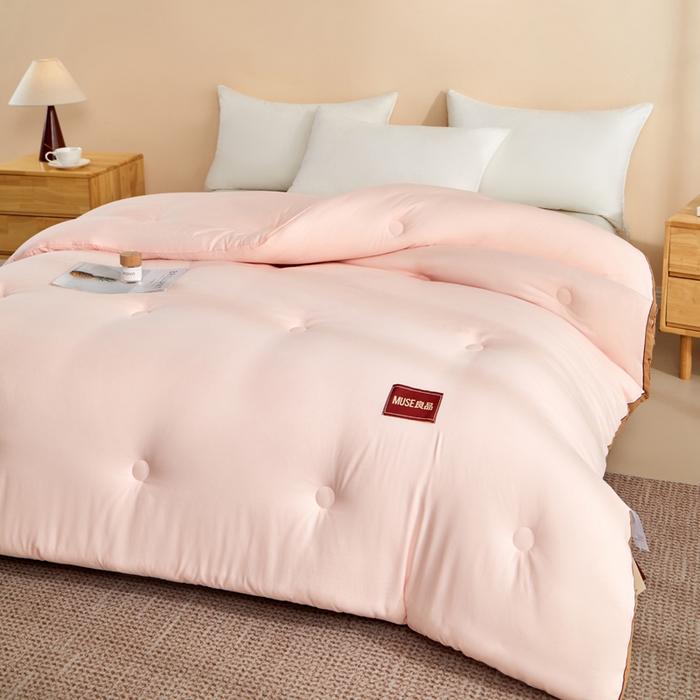 91家纺网 家纺一手货源 找家纺 玛德琳 2025新款良品元棉大豆被子被芯 玉粉