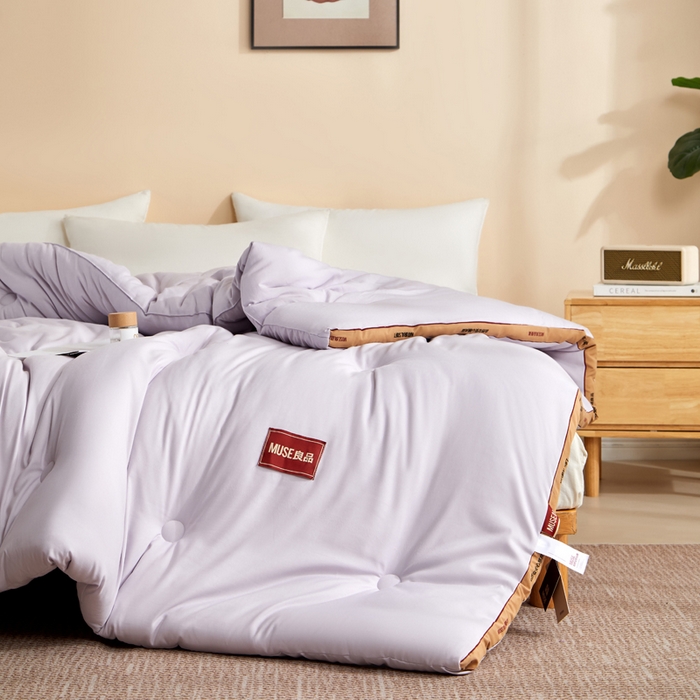 91家纺网 家纺一手货源 找家纺 玛德琳 2025新款良品元棉大豆被子被芯 槿紫