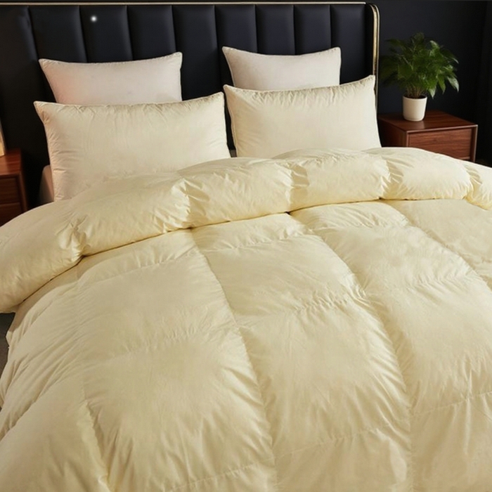 91家纺网 家纺一手货源 找家纺 安力森/诚臻酒店用品 2025新款羽绒被芯100白鹅绒星级酒店专用羽绒被国家标准真羽绒被假一赔十 50%白鹅绒250G/M2