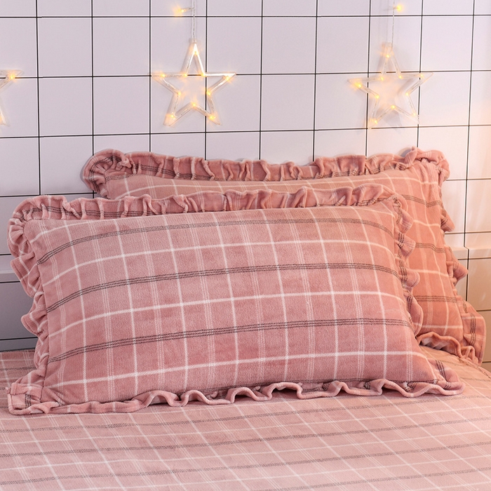 91家纺网 家纺一手货源 找家纺 睡美人 2025新款韩版印花牛奶绒床裙款四件套 格调豆沙