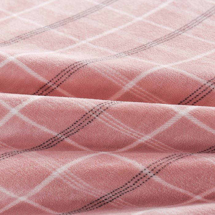 91家纺网 家纺一手货源 找家纺 睡美人 2025新款韩版印花牛奶绒床裙款四件套 格调豆沙