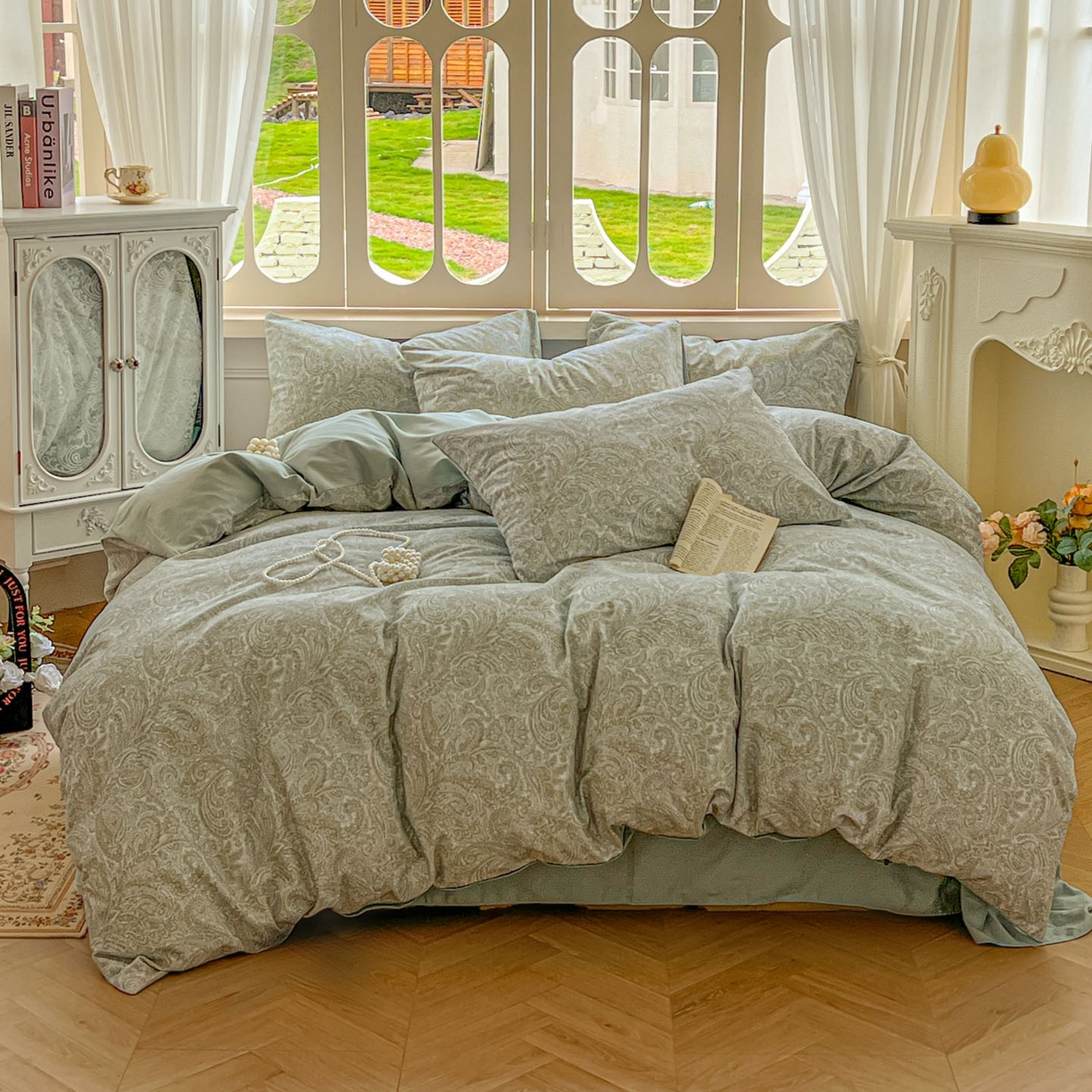 田野 2025新款全棉13360加厚磨毛印花四件套 梵镜