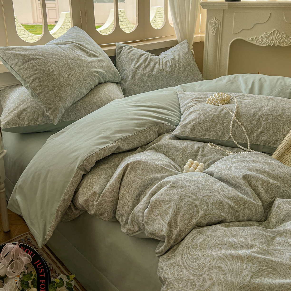 91家纺网 家纺一手货源 找家纺 田野 2025新款全棉13360加厚磨毛印花四件套 梵镜