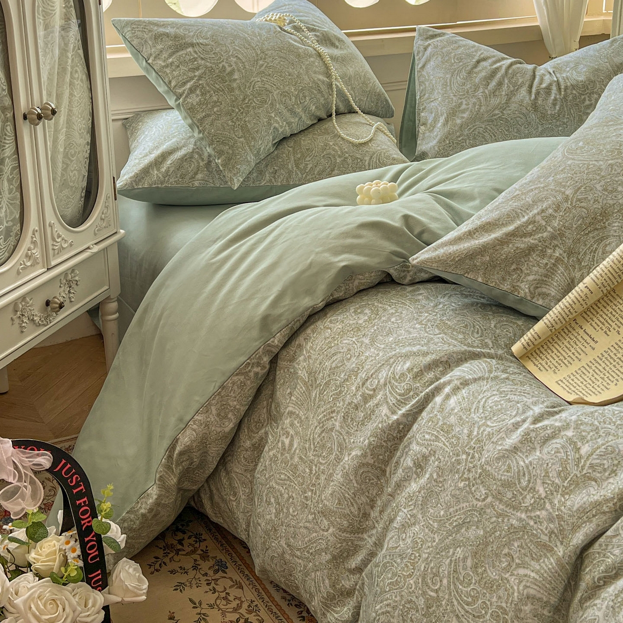 91家纺网 家纺一手货源 找家纺 田野 2025新款全棉13360加厚磨毛印花四件套 梵镜