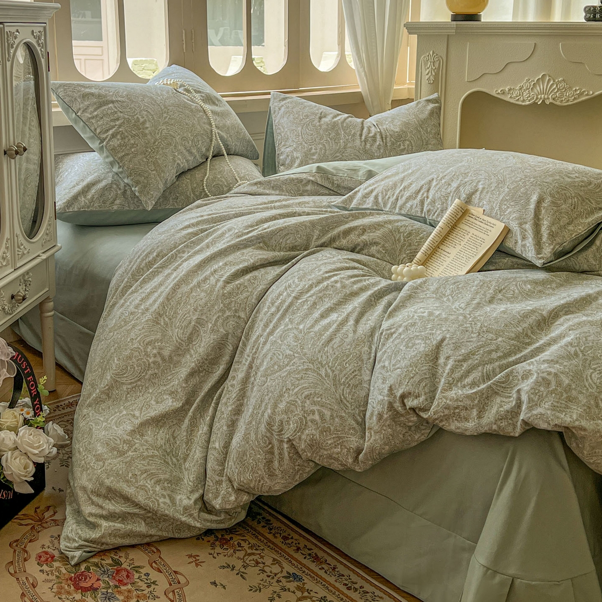 91家纺网 家纺一手货源 找家纺 田野 2025新款全棉13360加厚磨毛印花四件套 梵镜