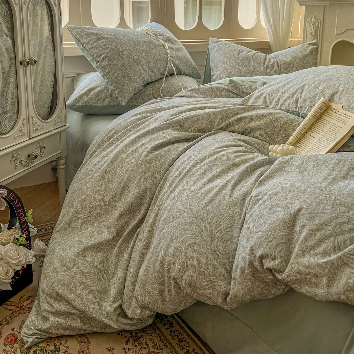 91家纺网 家纺一手货源 找家纺 田野 2025新款全棉13360加厚磨毛印花四件套 梵镜