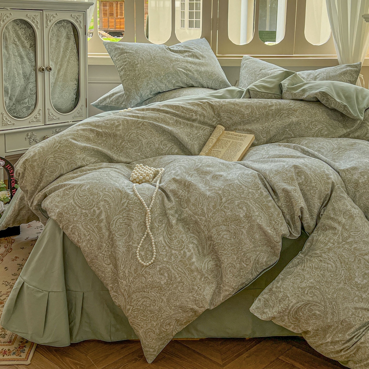 91家纺网 家纺一手货源 找家纺 田野 2025新款全棉13360加厚磨毛印花四件套 梵镜