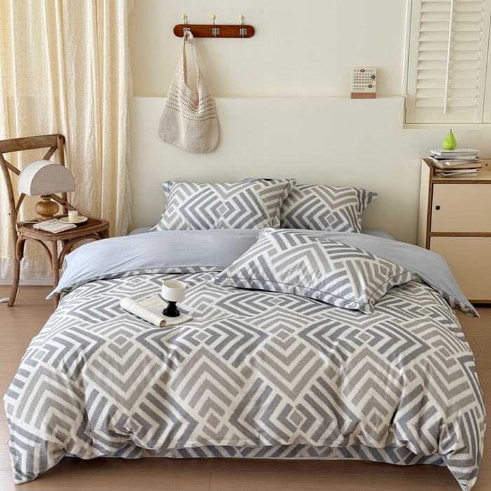 91家纺网 家纺一手货源 找家纺 （总）于果 2025新款全棉纯棉生态磨毛四件套