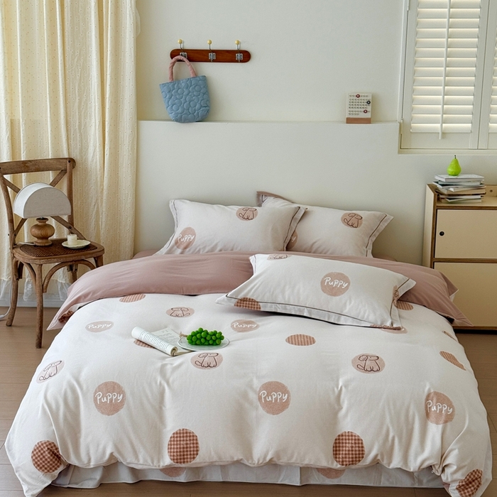 91家纺网 家纺一手货源 找家纺 （总）于果 2025新款全棉纯棉生态磨毛四件套