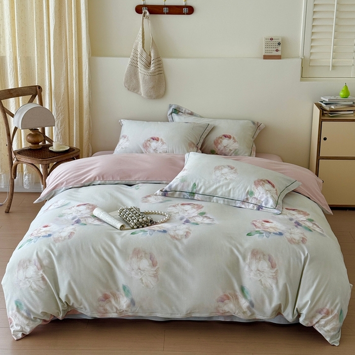 91家纺网 家纺一手货源 找家纺 （总）于果 2025新款全棉纯棉生态磨毛四件套