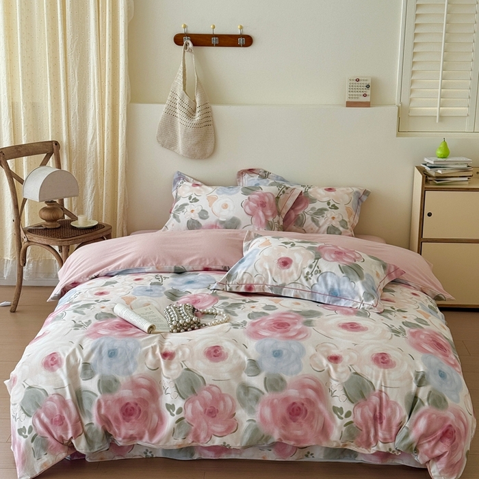 91家纺网 家纺一手货源 找家纺 （总）于果 2025新款全棉纯棉生态磨毛四件套