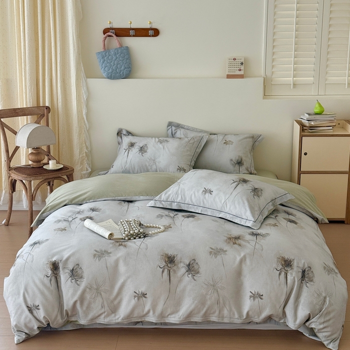 91家纺网 家纺一手货源 找家纺 （总）于果 2025新款全棉纯棉生态磨毛四件套