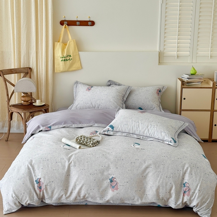 91家纺网 家纺一手货源 找家纺 （总）于果 2025新款全棉纯棉生态磨毛四件套