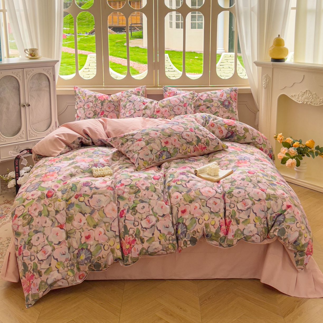 田野 2025新款全棉13360加厚磨毛印花四件套 兰朵