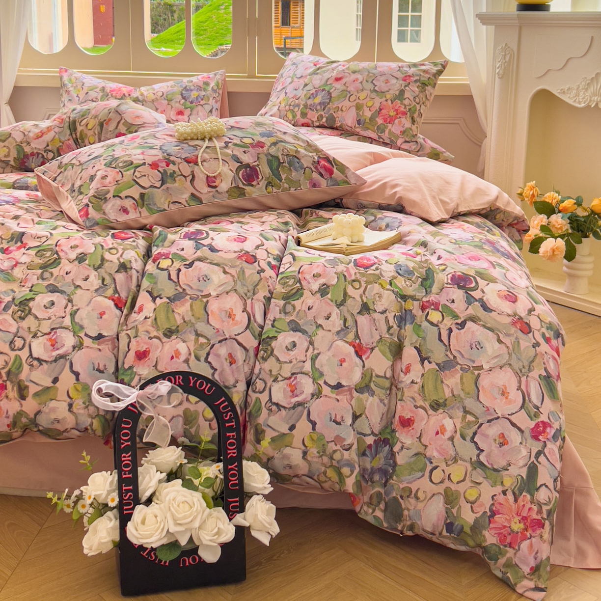 91家纺网 家纺一手货源 找家纺 田野 2025新款全棉13360加厚磨毛印花四件套 兰朵