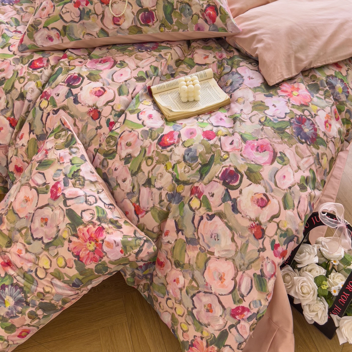 91家纺网 家纺一手货源 找家纺 田野 2025新款全棉13360加厚磨毛印花四件套 兰朵