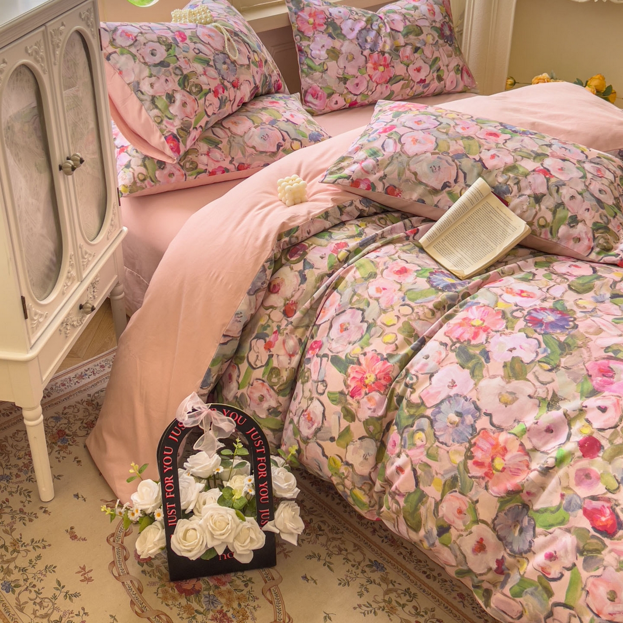 91家纺网 家纺一手货源 找家纺 田野 2025新款全棉13360加厚磨毛印花四件套 兰朵