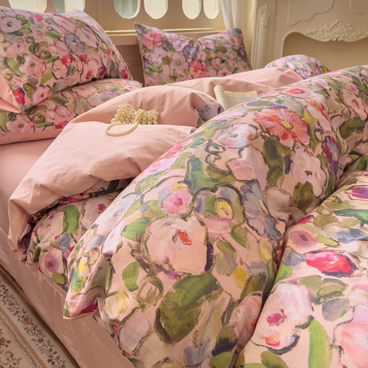 91家纺网 家纺一手货源 找家纺 田野 2025新款全棉13360加厚磨毛印花四件套 兰朵