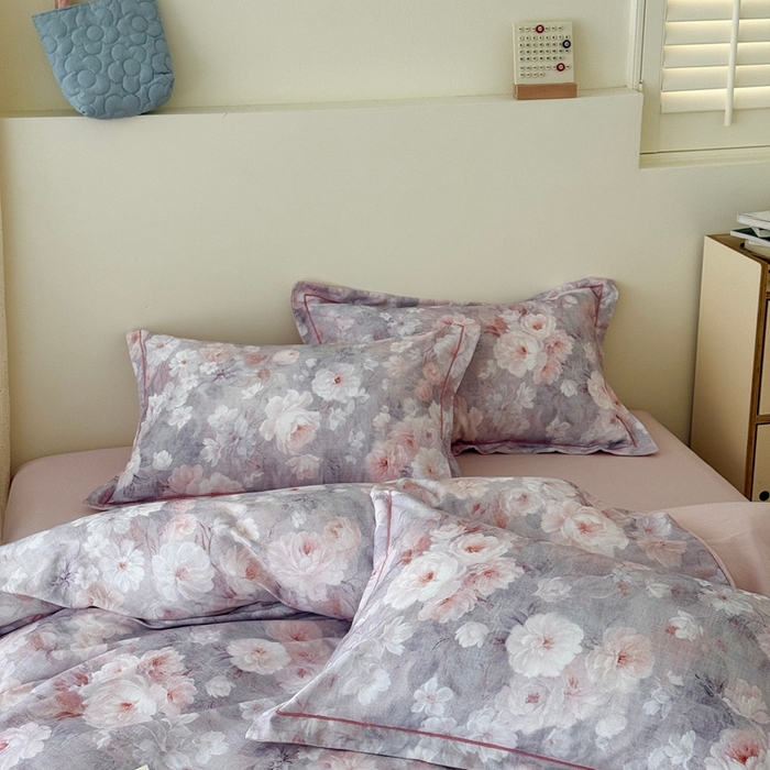 91家纺网 家纺一手货源 找家纺 于果 2025新款全棉纯棉生态磨毛四件套 花千朵