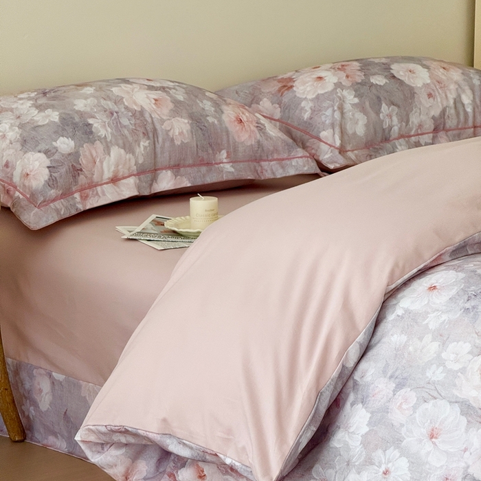 91家纺网 家纺一手货源 找家纺 于果 2025新款全棉纯棉生态磨毛四件套 花千朵