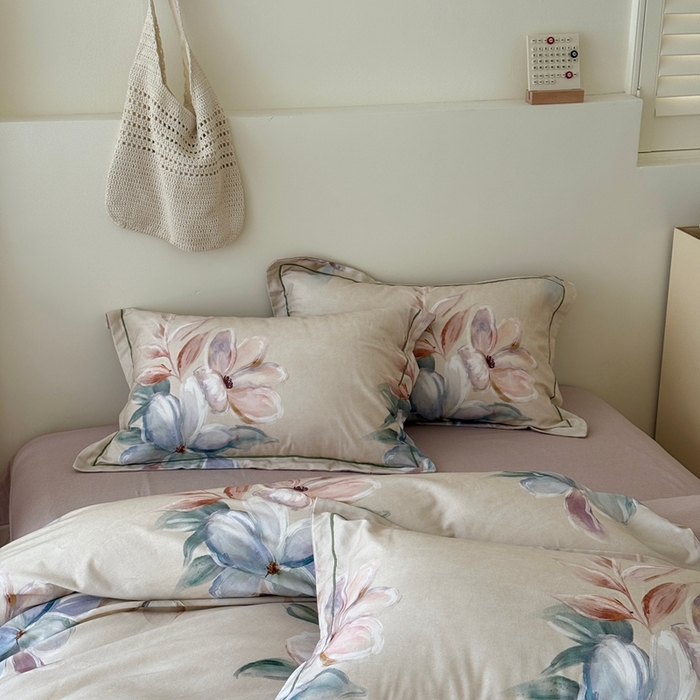 91家纺网 家纺一手货源 找家纺 于果 2025新款全棉纯棉生态磨毛四件套 莱丝塔