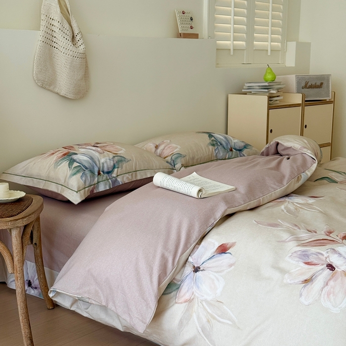 91家纺网 家纺一手货源 找家纺 于果 2025新款全棉纯棉生态磨毛四件套 莱丝塔