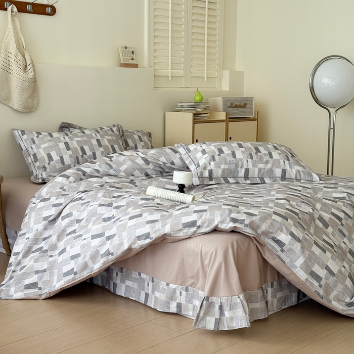 91家纺网 家纺一手货源 找家纺 于果 2025新款全棉纯棉生态磨毛四件套 凌川