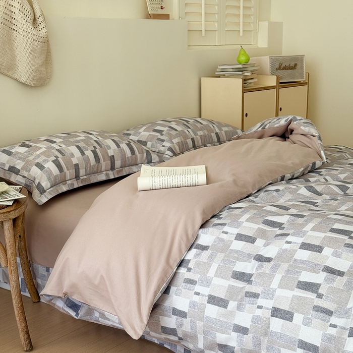 91家纺网 家纺一手货源 找家纺 于果 2025新款全棉纯棉生态磨毛四件套 凌川