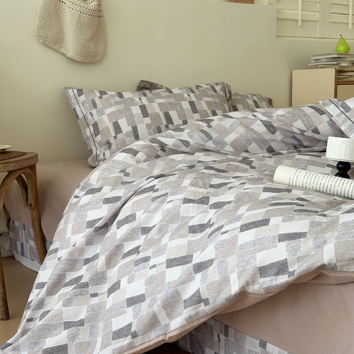 91家纺网 家纺一手货源 找家纺 于果 2025新款全棉纯棉生态磨毛四件套 凌川