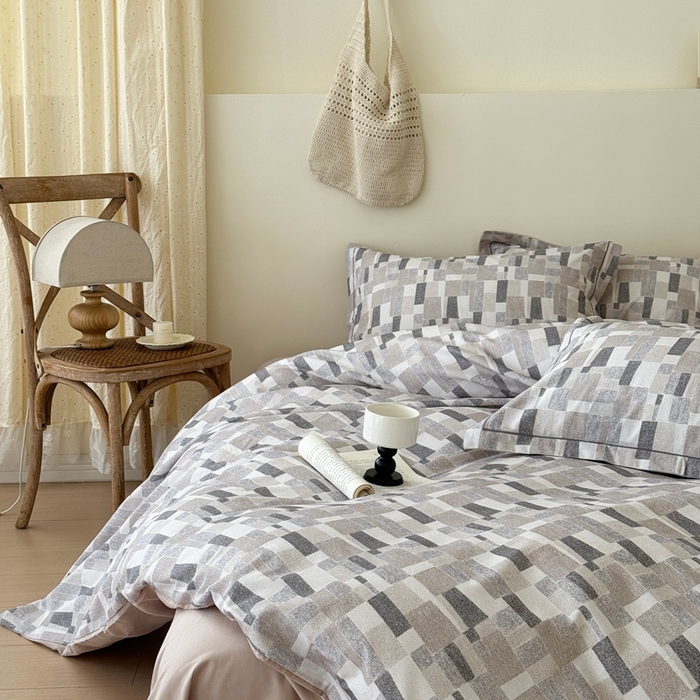 91家纺网 家纺一手货源 找家纺 于果 2025新款全棉纯棉生态磨毛四件套 凌川