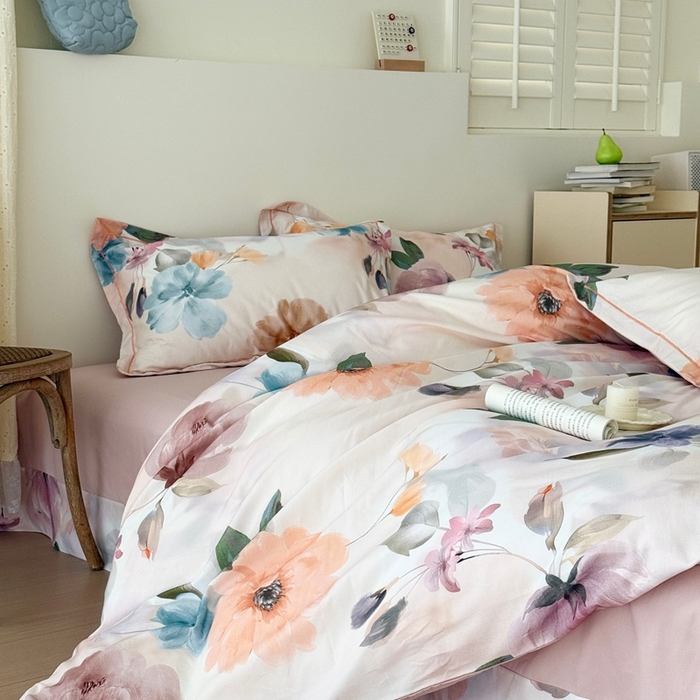 91家纺网 家纺一手货源 找家纺 于果 2025新款全棉纯棉生态磨毛四件套 玛雅