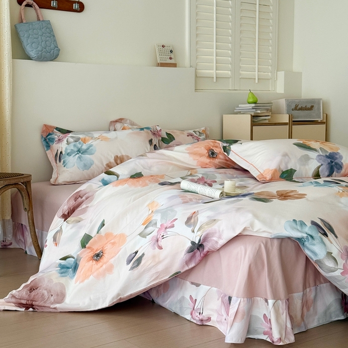 91家纺网 家纺一手货源 找家纺 于果 2025新款全棉纯棉生态磨毛四件套 玛雅