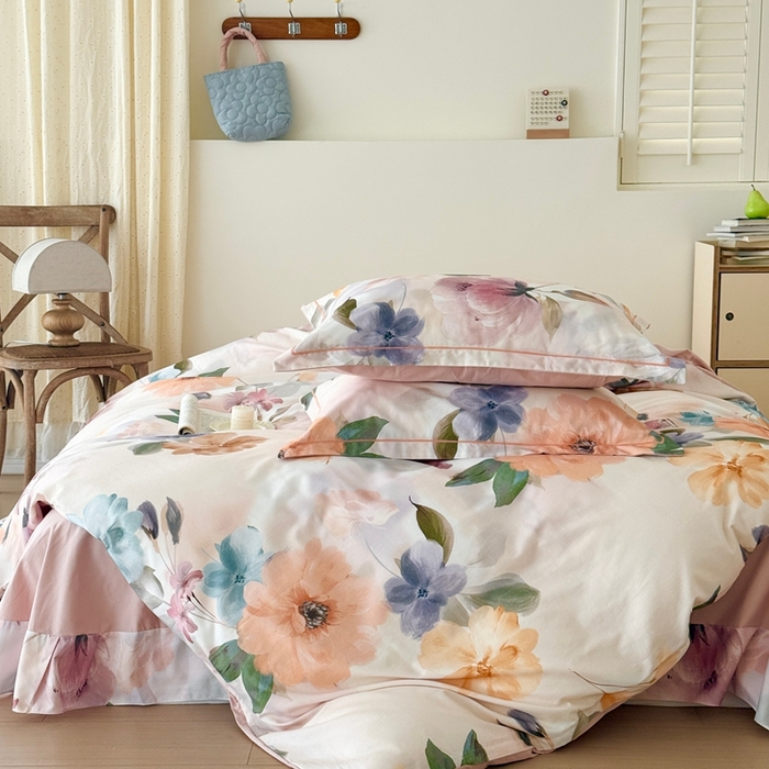 91家纺网 家纺一手货源 找家纺 于果 2025新款全棉纯棉生态磨毛四件套 玛雅