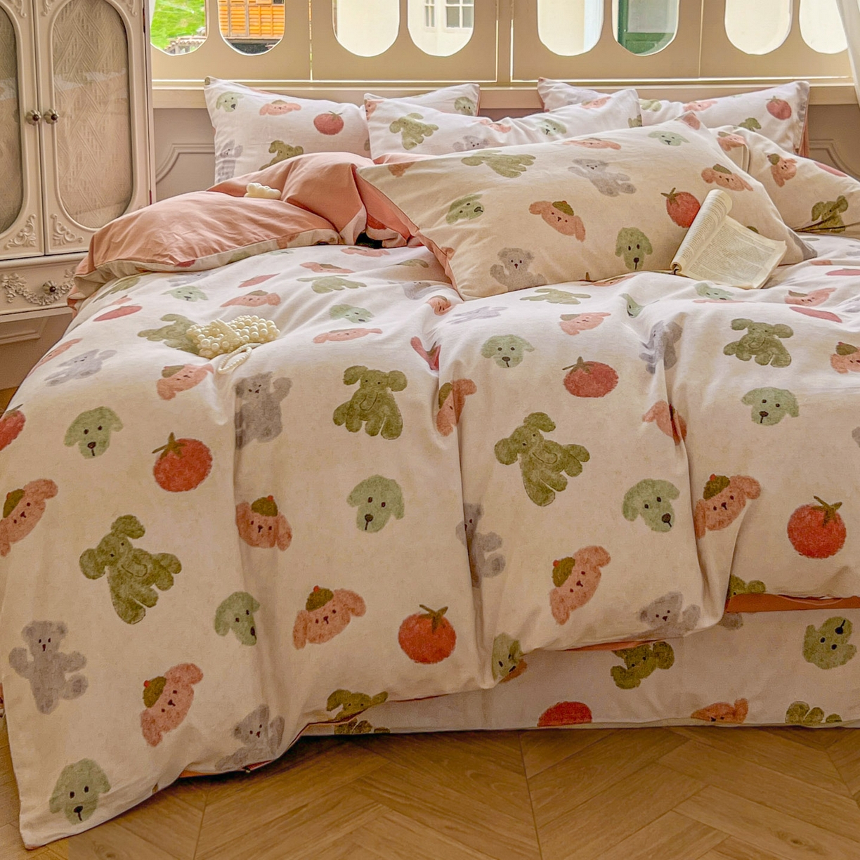 91家纺网 家纺一手货源 找家纺 田野 2025新款全棉13360加厚磨毛印花四件套 乐享