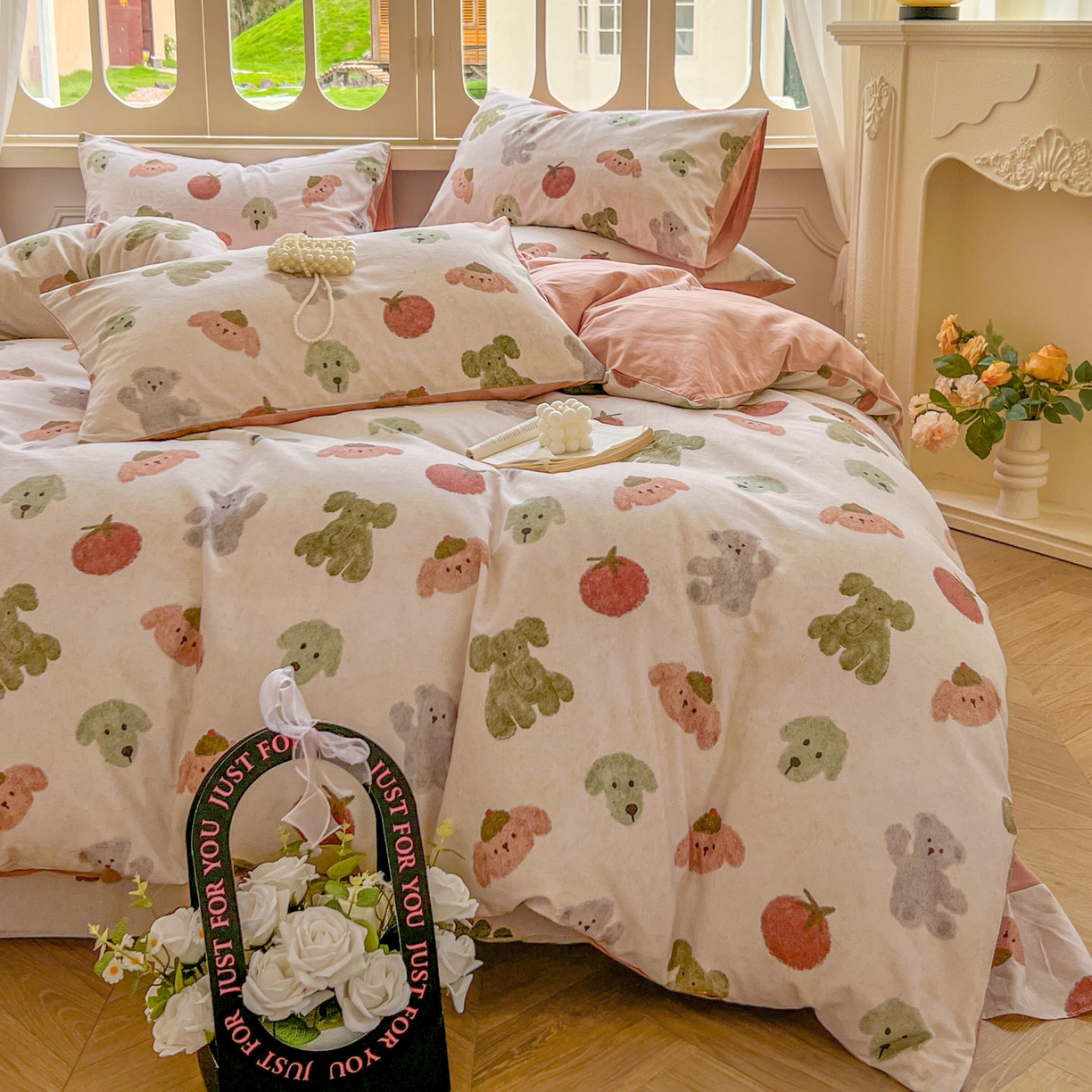 91家纺网 家纺一手货源 找家纺 田野 2025新款全棉13360加厚磨毛印花四件套 乐享