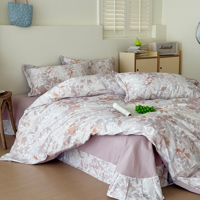 91家纺网 家纺一手货源 找家纺 于果 2025新款全棉纯棉生态磨毛四件套 恬觅